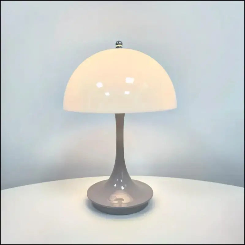 LED Mushroom Table Lamp - Portable USB Charging Dimmable Flower Bud for Bedroom & Bedside - mushroom small table lamp