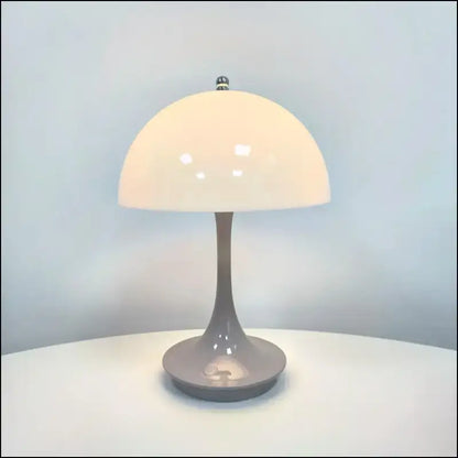 LED Mushroom Table Lamp - Portable USB Charging Dimmable Flower Bud for Bedroom & Bedside - mushroom small table lamp