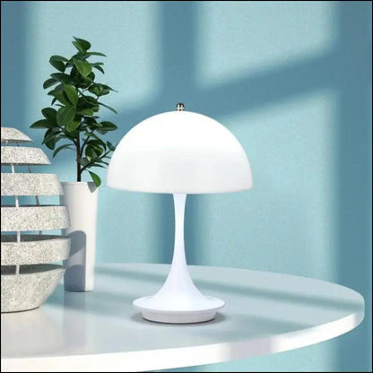 LED Mushroom Table Lamp - Portable USB Charging Dimmable Flower Bud for Bedroom & Bedside - mushroom small table lamp