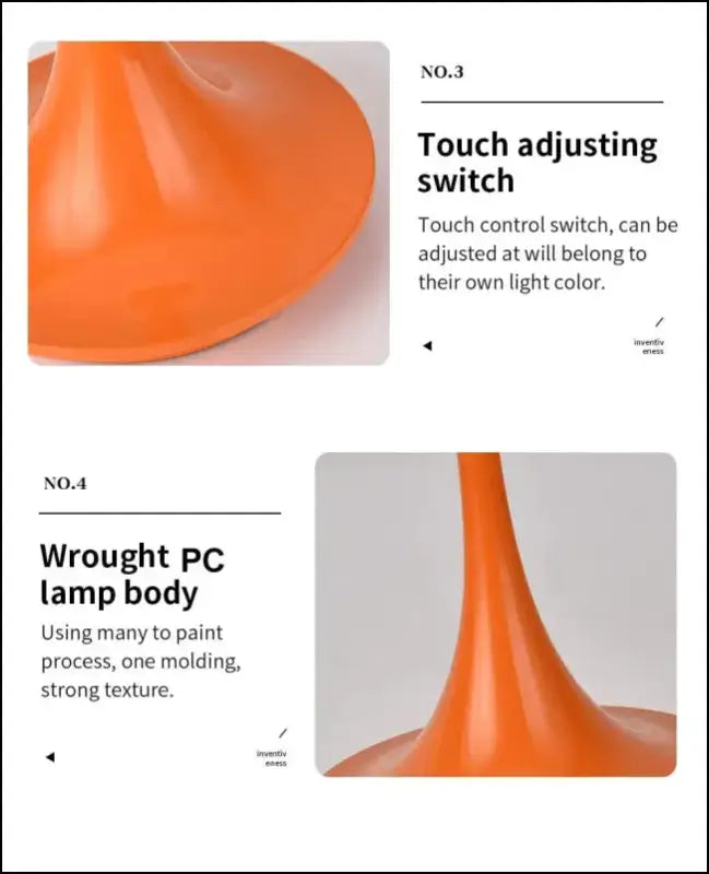 LED Mushroom Table Lamp - Portable USB Charging Dimmable Flower Bud for Bedroom & Bedside - mushroom small table lamp