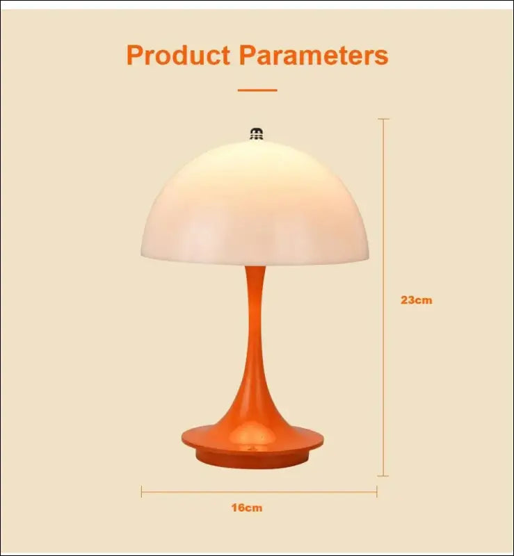 LED Mushroom Table Lamp - Portable USB Charging Dimmable Flower Bud for Bedroom & Bedside - mushroom small table lamp