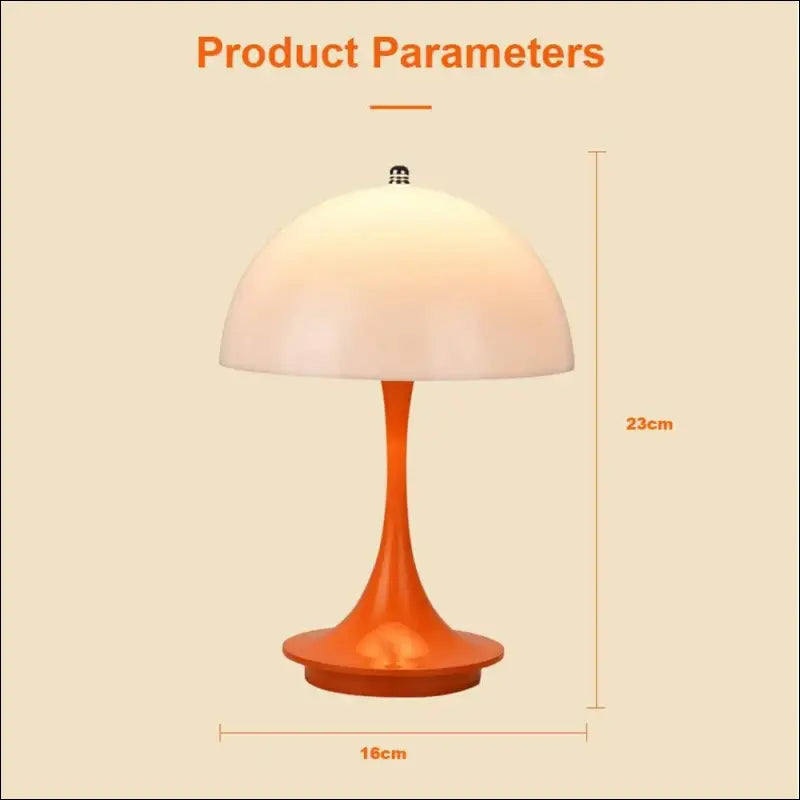LED Mushroom Table Lamp - Portable USB Charging Dimmable Flower Bud for Bedroom & Bedside - mushroom small table lamp