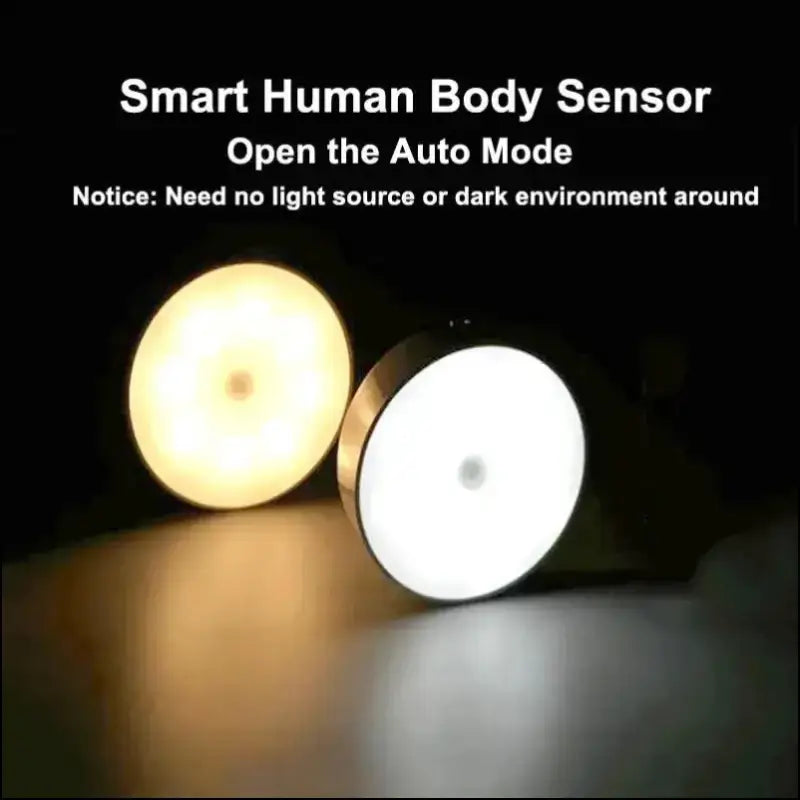 LED Smart Human Body Sensor Night Lamp | Emergency Automatic Lighting with USB Charging & Wireless Magnetic Suction