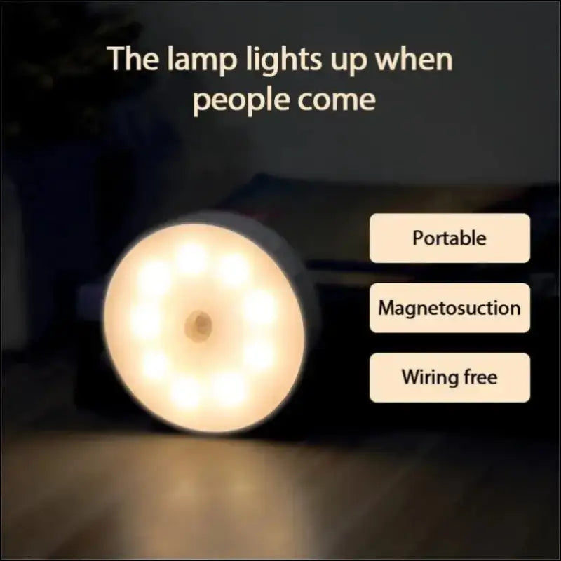 LED Smart Human Body Sensor Night Lamp | Emergency Automatic Lighting with USB Charging & Wireless Magnetic Suction