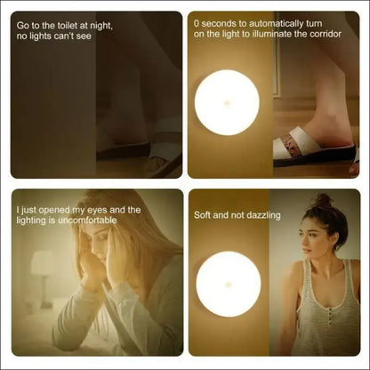 LED Smart Human Body Sensor Night Lamp | Emergency Automatic Lighting with USB Charging & Wireless Magnetic Suction