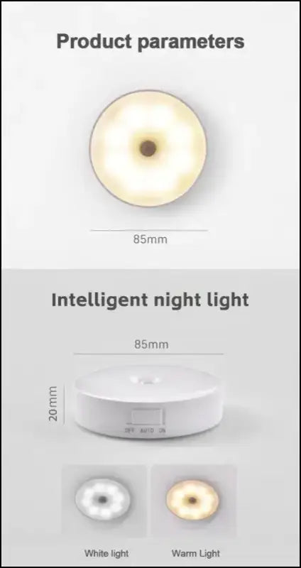 LED Smart Human Body Sensor Night Lamp | Emergency Automatic Lighting with USB Charging & Wireless Magnetic Suction