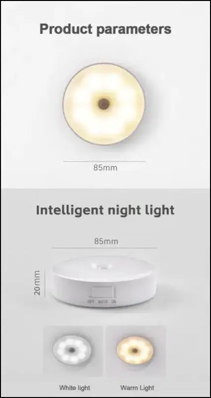 LED Smart Human Body Sensor Night Lamp | Emergency Automatic Lighting with USB Charging & Wireless Magnetic Suction