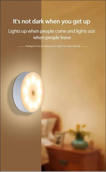 LED Smart Human Body Sensor Night Lamp | Emergency Automatic Lighting with USB Charging & Wireless Magnetic Suction