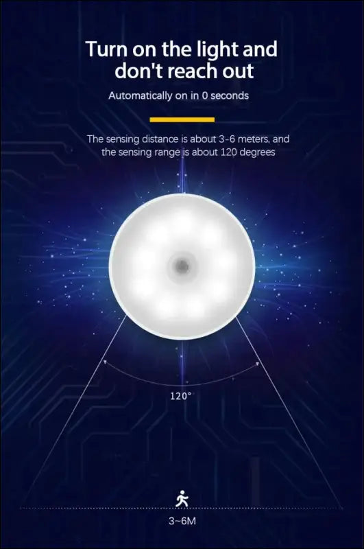LED Smart Human Body Sensor Night Lamp | Emergency Automatic Lighting with USB Charging & Wireless Magnetic Suction