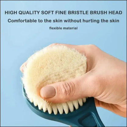 Long Handle Bath Brush - Soft Hair Shower Back Scrubber Body Massage & Mud Cleaner for Bathing