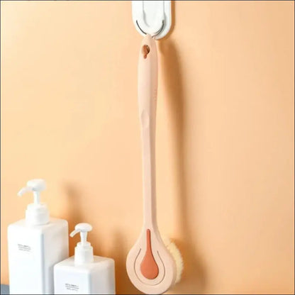 Long Handle Bath Brush - Soft Hair Shower Back Scrubber Body Massage & Mud Cleaner for Bathing