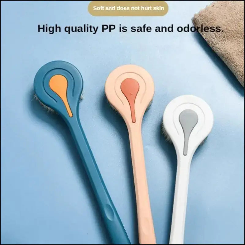Long Handle Bath Brush - Soft Hair Shower Back Scrubber Body Massage & Mud Cleaner for Bathing