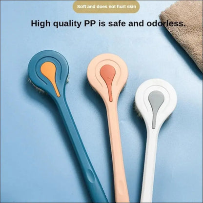 Long Handle Bath Brush - Soft Hair Shower Back Scrubber Body Massage & Mud Cleaner for Bathing