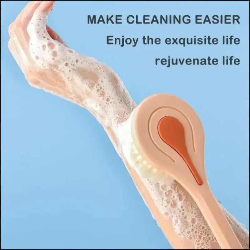 Long Handle Bath Brush - Soft Hair Shower Back Scrubber Body Massage & Mud Cleaner for Bathing