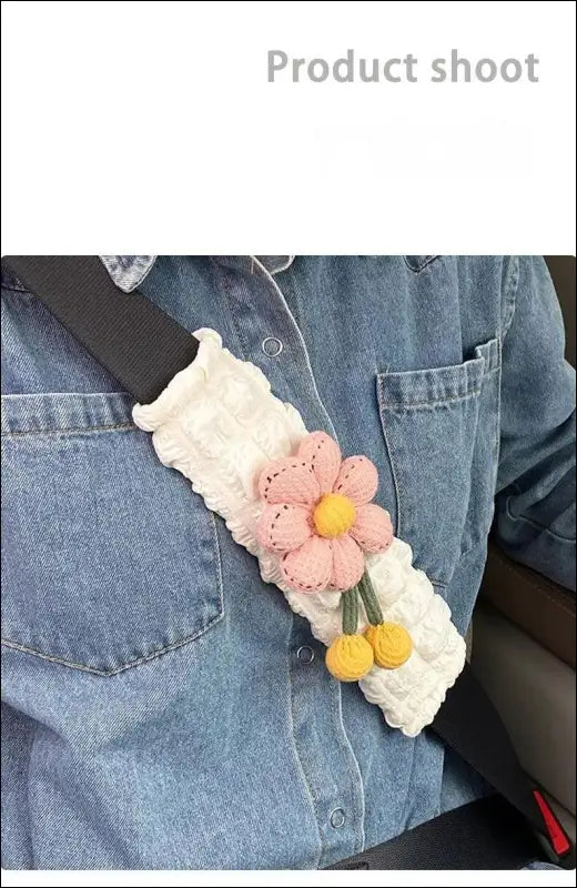 LULECI Cute Sunflower Car Seat Belt Shoulder Cover for Girls - Stylish Accessories & Decoration Supplies