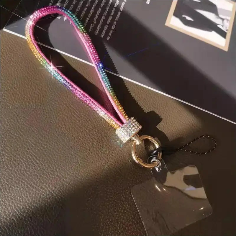 Luxury Rhinestone Mobile Phone Lanyard – High-End Diamond-Encrusted Antiloss Wrist Chain