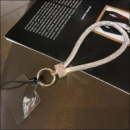 Luxury Rhinestone Mobile Phone Lanyard – High-End Diamond-Encrusted Antiloss Wrist Chain