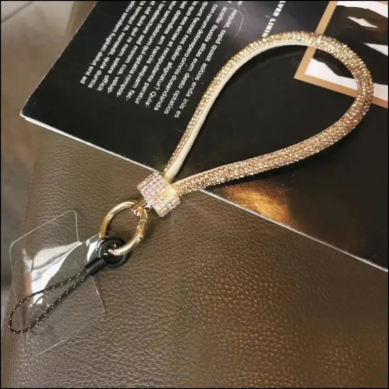 Luxury Rhinestone Mobile Phone Lanyard – High-End Diamond-Encrusted Antiloss Wrist Chain