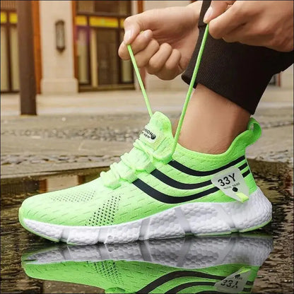 ’Men’s Casual Sport Shoes - Breathable Lightweight Mesh Sneakers for Outdoor Running Jogging & Walking’ - green