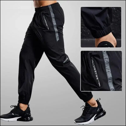 Men’s running pants with zipper pockets Quick drying sport men Training jogging sports trousers Lightweight workout