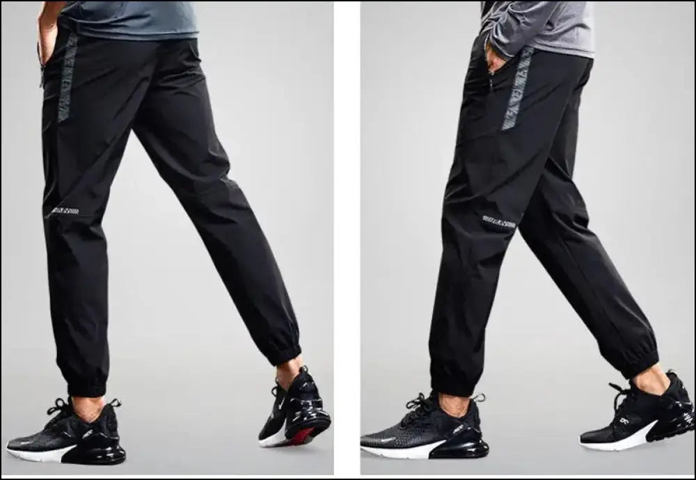 Men’s running pants with zipper pockets Quick drying sport men Training jogging sports trousers Lightweight workout