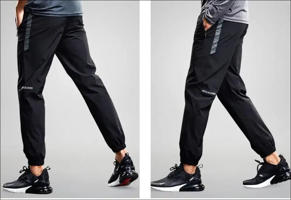 Men’s running pants with zipper pockets Quick drying sport men Training jogging sports trousers Lightweight workout