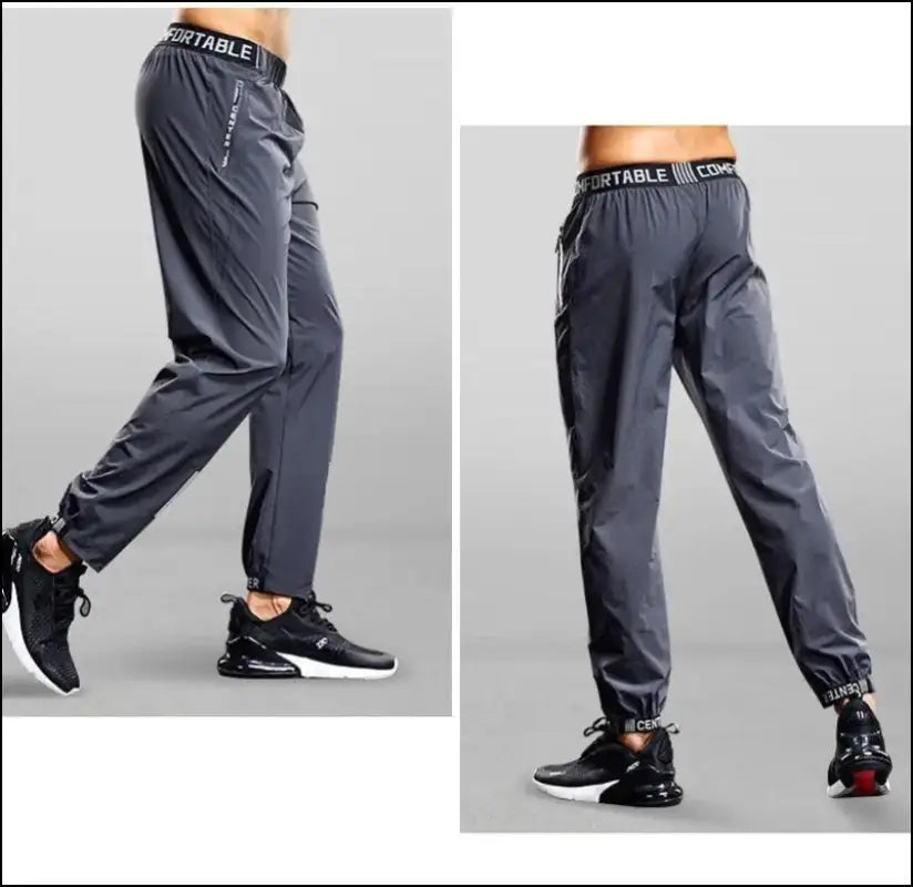 Men’s running pants with zipper pockets Quick drying sport men Training jogging sports trousers Lightweight workout