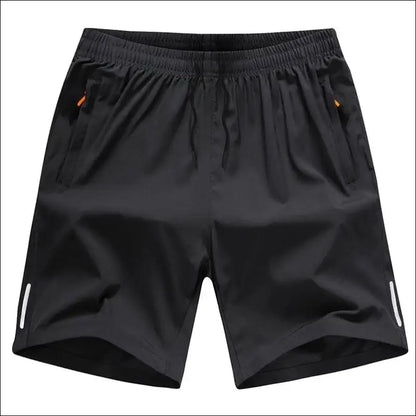 Men’s Summer Training Running Jogger Shorts with Pockets - Athletic Gym Workout M-8XL Big Size Performance - Black
