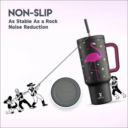 Meoky 40oz Stainless Steel Vacuum Tumbler with Straw & Lid | Leak-Proof Large Capacity Car Mug | Food-Grade Insulated