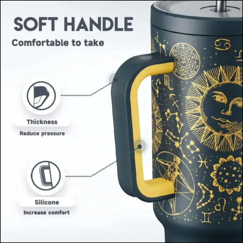 Meoky 40oz Stainless Steel Vacuum Tumbler with Straw & Lid | Leak-Proof Large Capacity Car Mug | Food-Grade Insulated