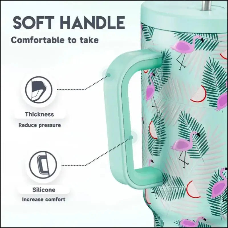 Meoky 40oz Stainless Steel Vacuum Tumbler with Straw & Lid | Leak-Proof Large Capacity Car Mug | Food-Grade Insulated