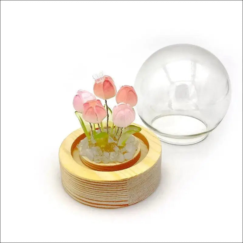 Mini Tulip Night Light Handmade DIY Material Cute Atmosphere Lamp Home Decor Birthday Gift For Girls Family Friends