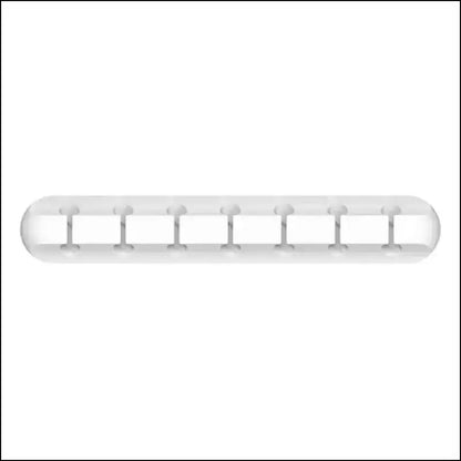 NNBILI Cable Holder Clips | Silicone USB Organizer | Self-Adhesive Winder for Mouse Keyboard Headset - White 7 hole