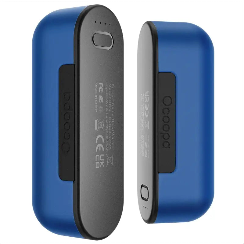 OCOOPA Rechargeable Hand Warmers 2 Pack - Magnetic Electric Heaters 16 Hrs Warmth 4 Heat Levels - Blue / CN