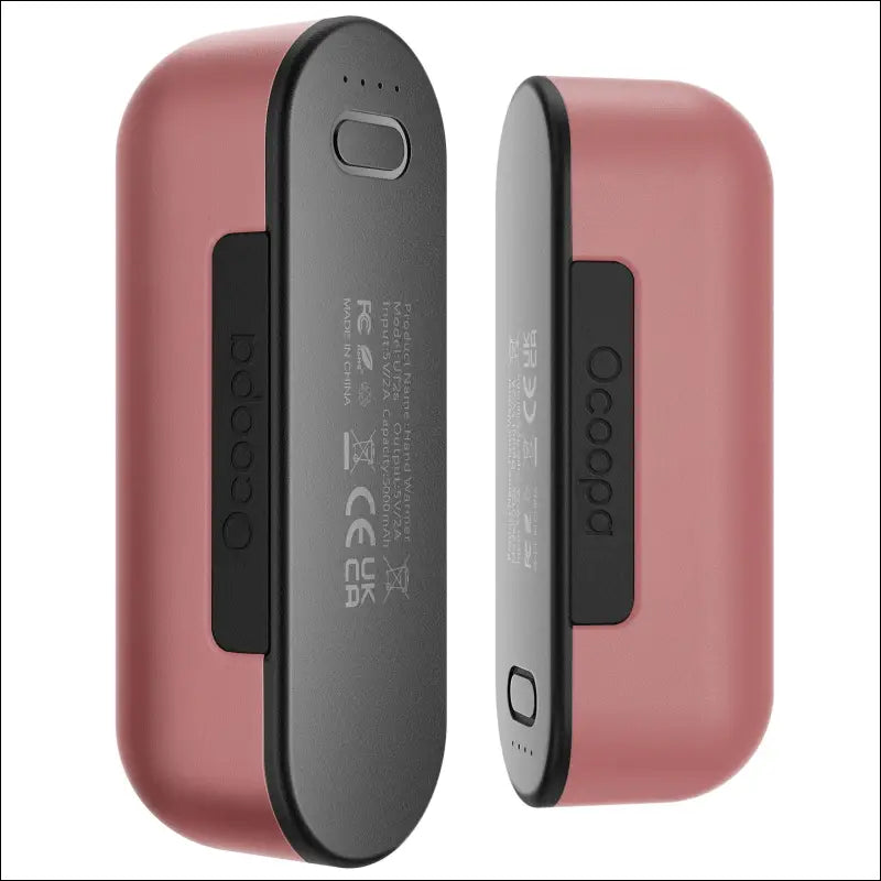 OCOOPA Rechargeable Hand Warmers 2 Pack - Magnetic Electric Heaters 16 Hrs Warmth 4 Heat Levels - Pink / CN