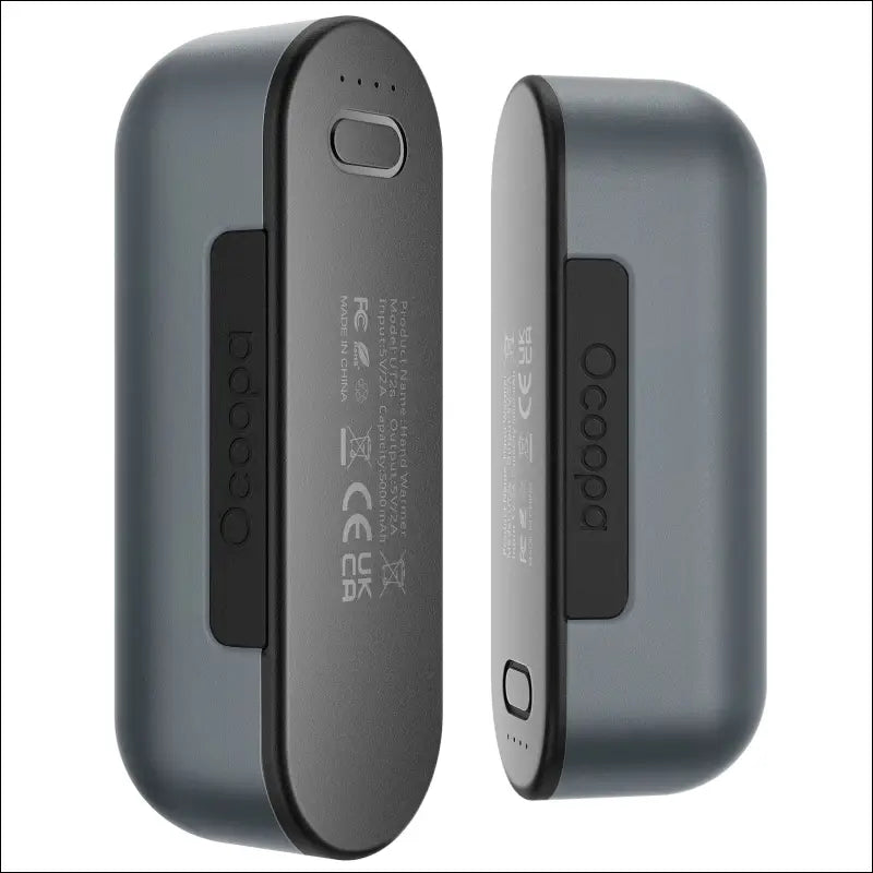 OCOOPA Rechargeable Hand Warmers 2 Pack - Magnetic Electric Heaters 16 Hrs Warmth 4 Heat Levels - Gray / CN