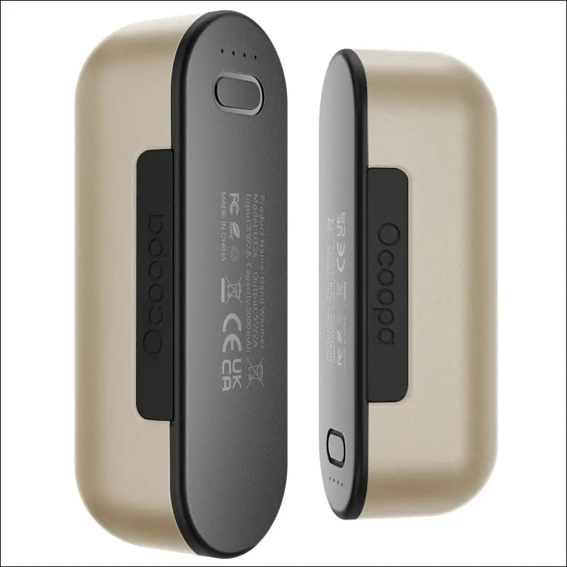 OCOOPA Rechargeable Hand Warmers 2 Pack - Magnetic Electric Heaters 16 Hrs Warmth 4 Heat Levels - champagne / Russian