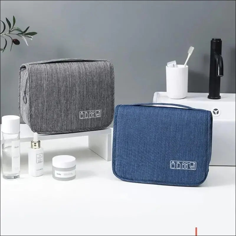 Oxford Fabric Business Portable Storage Bag | Waterproof Toiletries Organizer & Cosmetic | Hanging Travel Wash Pouch
