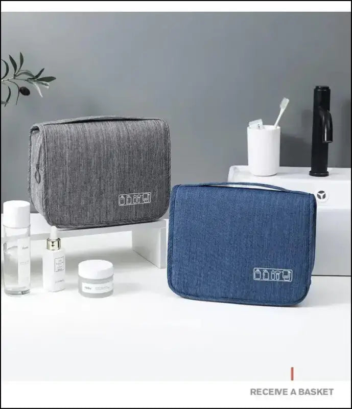 Oxford Fabric Business Portable Storage Bag | Waterproof Toiletries Organizer & Cosmetic | Hanging Travel Wash Pouch