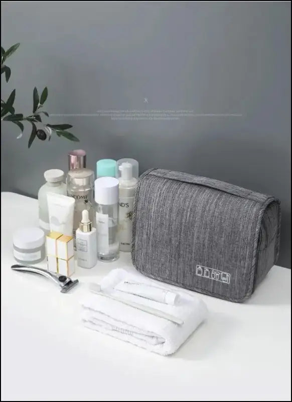 Oxford Fabric Business Portable Storage Bag | Waterproof Toiletries Organizer & Cosmetic | Hanging Travel Wash Pouch