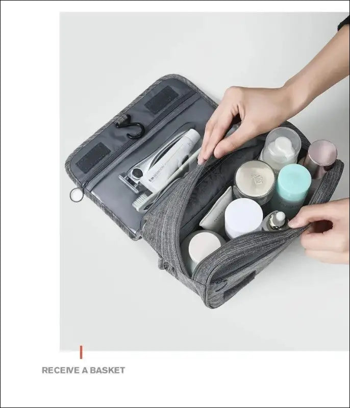 Oxford Fabric Business Portable Storage Bag | Waterproof Toiletries Organizer & Cosmetic | Hanging Travel Wash Pouch