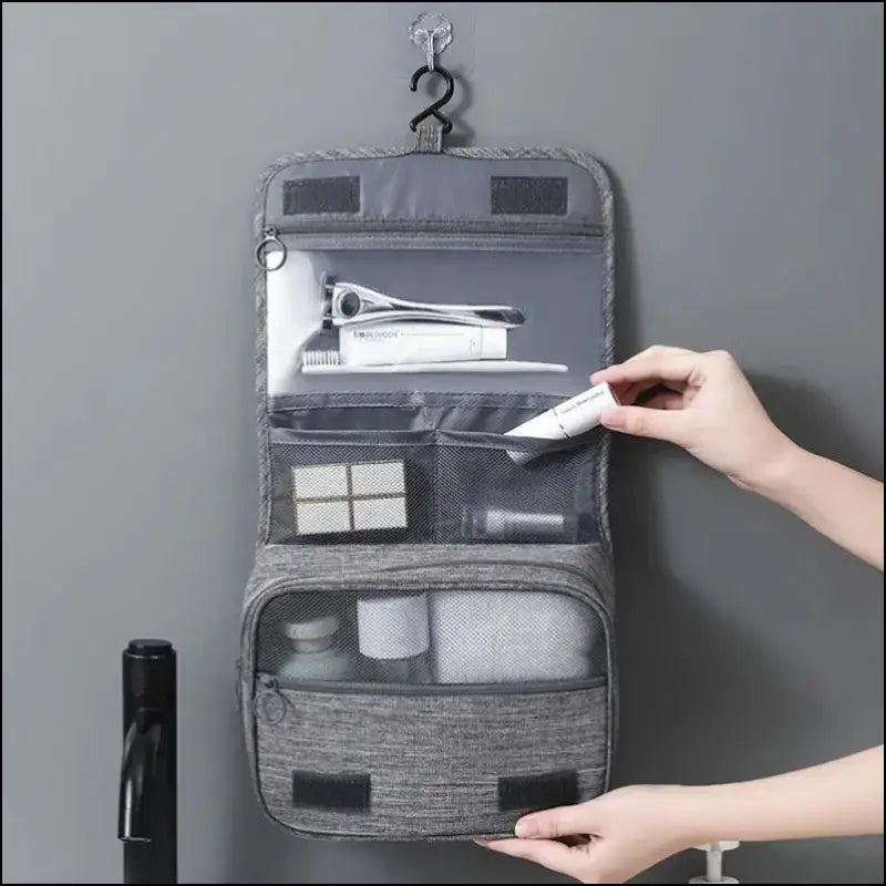 Oxford Fabric Business Portable Storage Bag | Waterproof Toiletries Organizer & Cosmetic | Hanging Travel Wash Pouch
