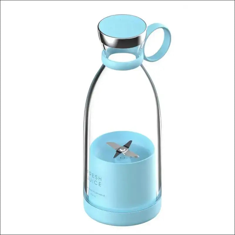 Portable USB Electric Juicer Blender - Mini Fruit Mixer Multifunction Milkshake Maker Food & Juice Extractor - blue