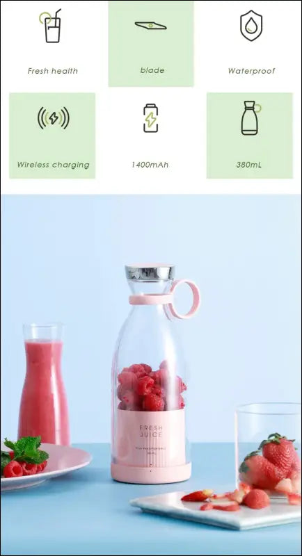 Portable USB Electric Juicer Blender - Mini Fruit Mixer Multifunction Milkshake Maker Food & Juice Extractor - Mixers