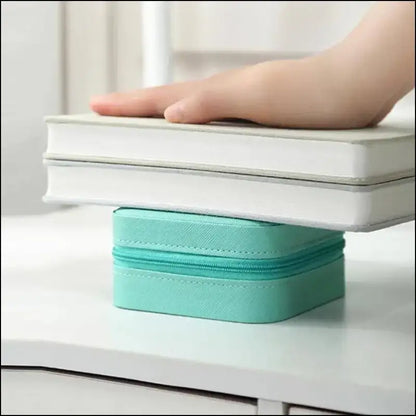 Portable Mini Jewelry Storage Box Travel Organizer Case Leather Earrings Necklace Ring Display