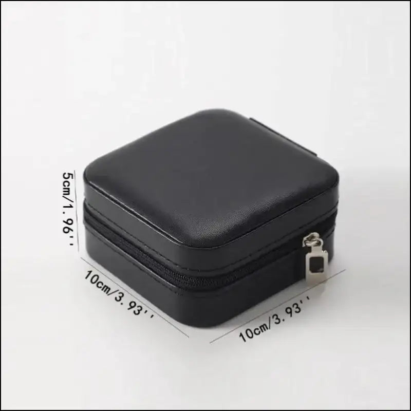 Portable Mini Jewelry Storage Box Travel Organizer Case Leather Earrings Necklace Ring Display