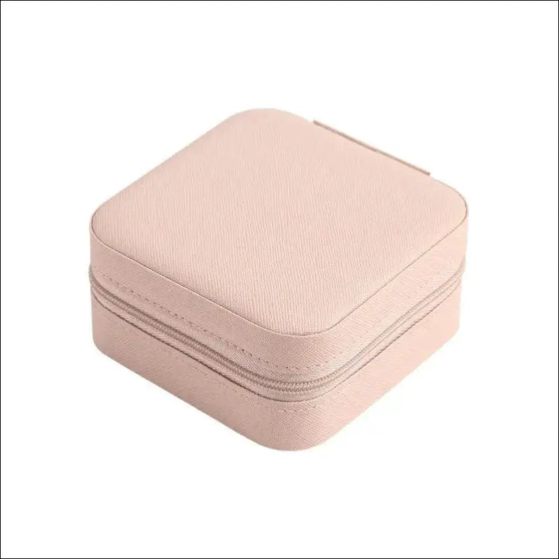 Portable Mini Jewelry Storage Box Travel Organizer Case Leather Earrings Necklace Ring Display