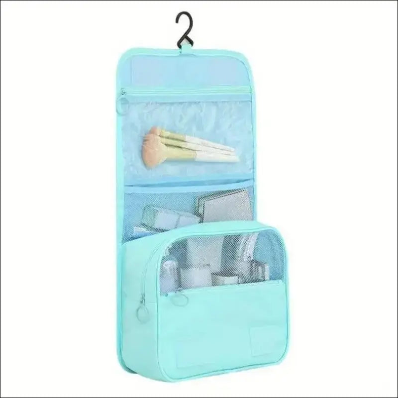 Portable Waterproof Travel Toiletry Bag | Hanging Storage with Mesh Pockets | Makeup & Cosmetic Accessories
