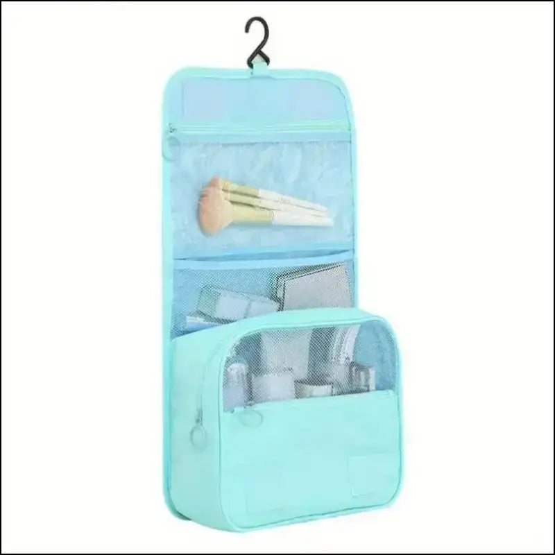 Portable Waterproof Travel Toiletry Bag | Hanging Storage with Mesh Pockets | Makeup & Cosmetic Accessories