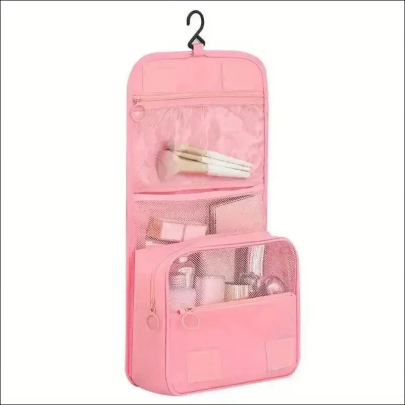 Portable Waterproof Travel Toiletry Bag | Hanging Storage with Mesh Pockets | Makeup & Cosmetic Accessories